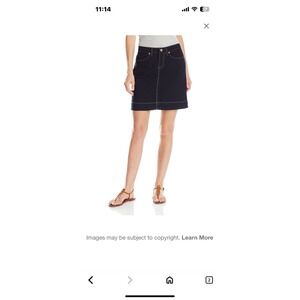 Dickies Denim Skirt Women's Dark Wash Casual Mini‎ Jean Skirt